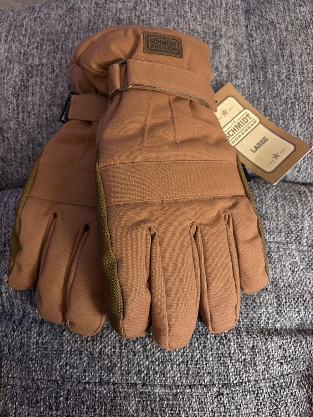 Schmidt Workwear Men's Tan Cold-Weather Gloves